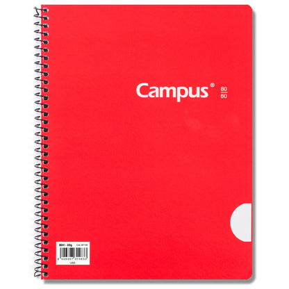 Cahier à spirale Basic Cover Campus A5+ (16 x 22 cm) 80 feuilles 60 g uni