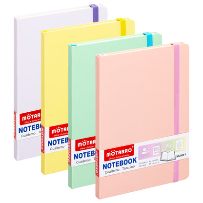 Carnet Bloc Notes 80gr 100 feuilles A5 Pastel Assorti Pack de 4 couleurs