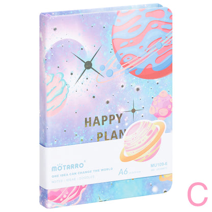 Cuaderno Bloc de notas Happy planet 80gr 100hojas A6 (14,5x10,5cm)  4 Diseños disponibles