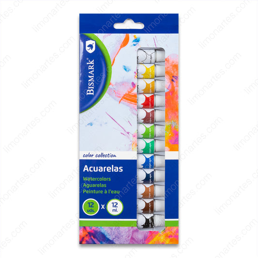 Bismark Color collection/ Acuarelas 12 uds X 12 ml - LIMÓN ARTES