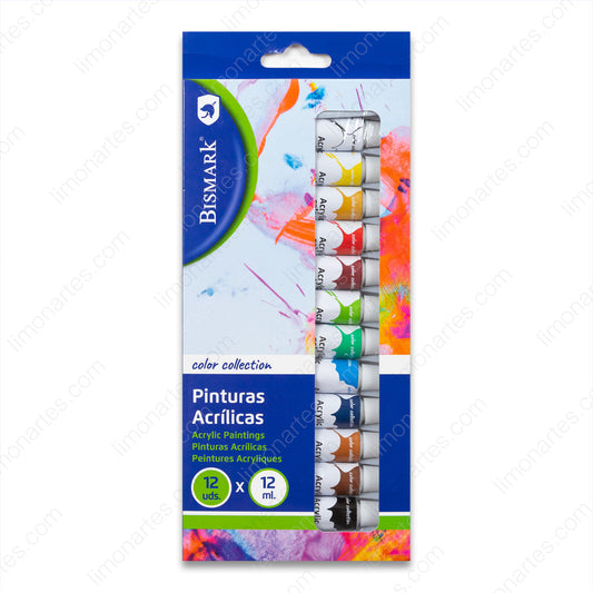 Bismark Color collection/ Pinturas Acrílicas 12 uds X 12 ml - LIMÓN ARTES