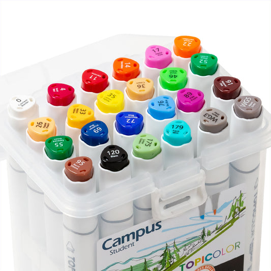 Campus Topicolor Double Tip Markers Fine and Thick 1-6 mm 24 Colors