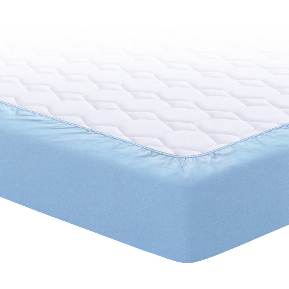 Blue fitted sheet