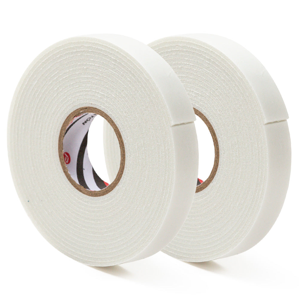 Double-sided foam adhesive tape 18mm x 4m Pack of 2 rolls