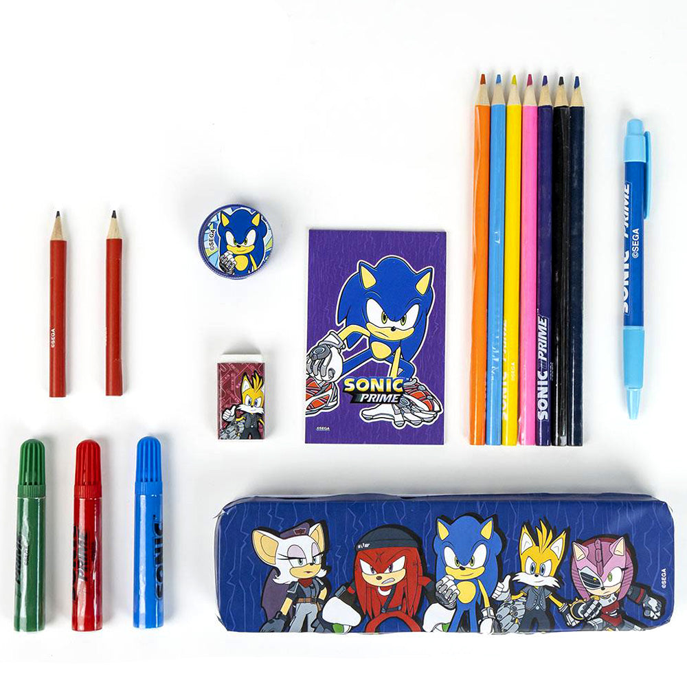 Ensemble de papeterie de coloriage Sonic Prime pour enfants