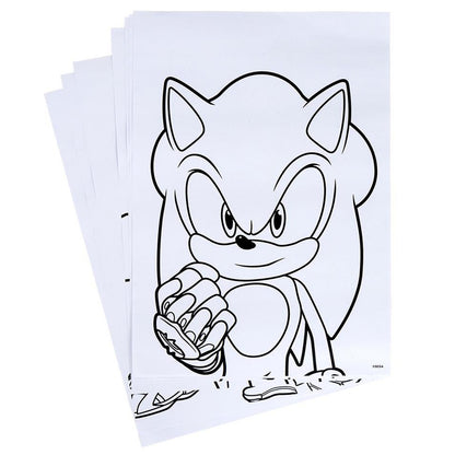 Ensemble de papeterie de coloriage Sonic Prime pour enfants