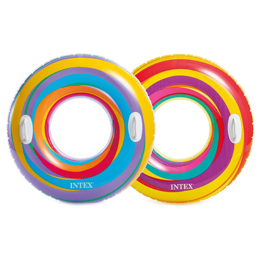 Flotteur de natation gonflable multicolore 91 cm avec 2 poignées