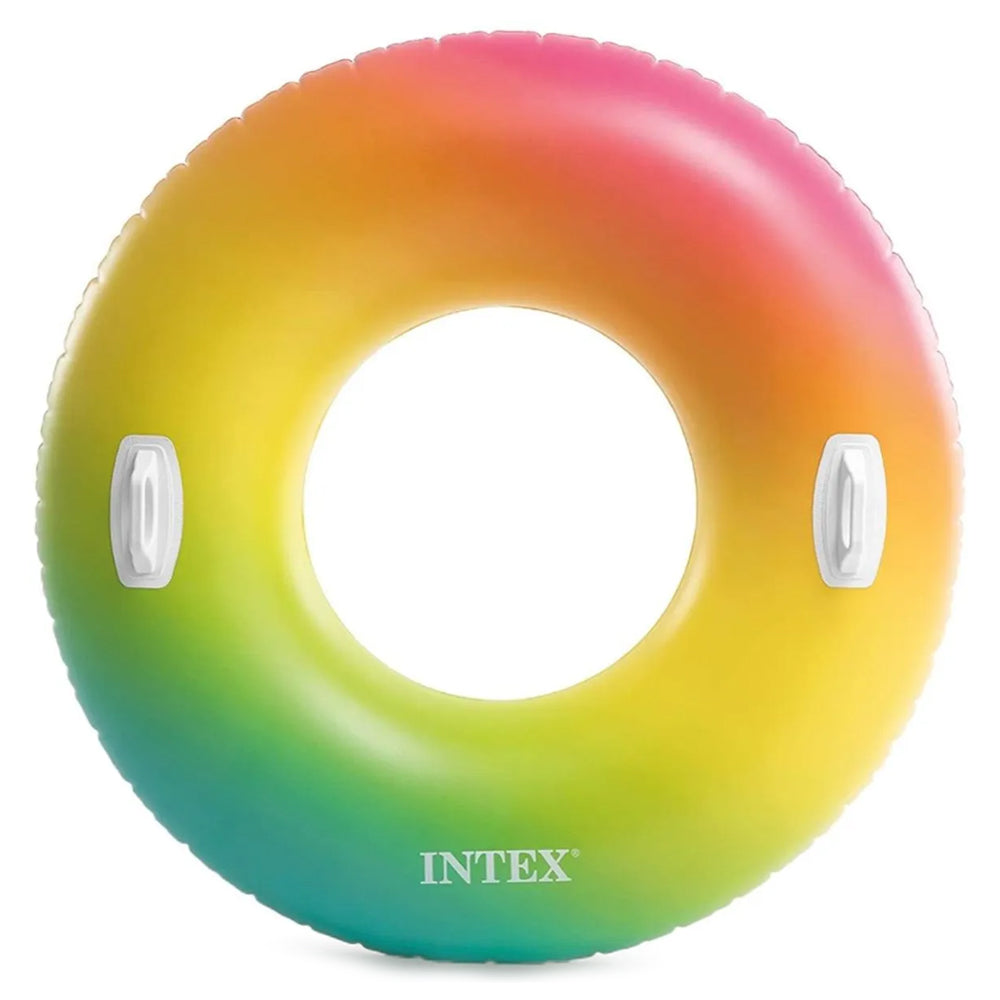 Multicolored inflatable float for Beach Parties 122 cm with 2 handles