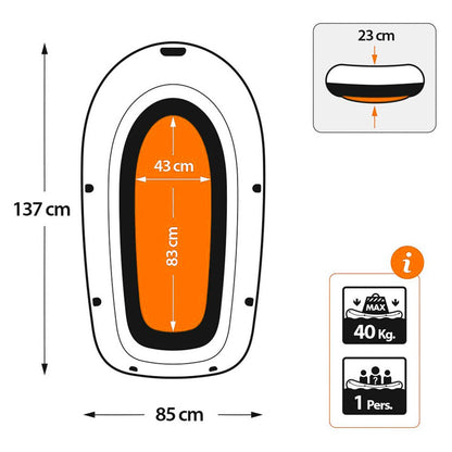 Intex explorer pro 50 inflatable boat for children 137x85x23 cm