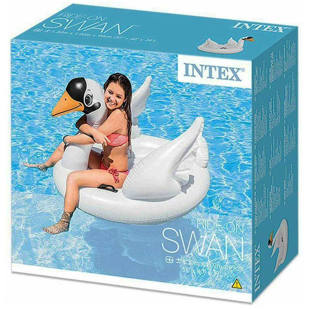 Intex Ride on Gonflable Swan 130x102x99 cm/ Flotteur gonflable pour piscine et plage