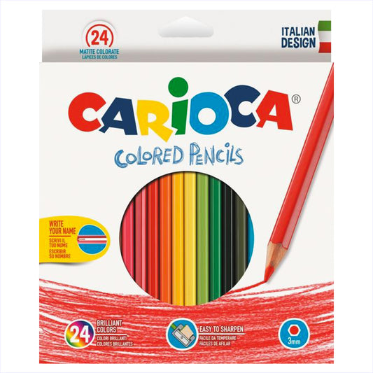 Carioca Hexagonal colored pencils 3mm 24 units.