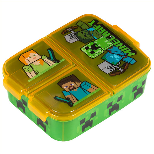 Stor Minecraft Boîte à sandwich multiple / 300 ml avec 3 compartiments / Sans BPA / Boîte à lunch pour enfants / École / Crèche