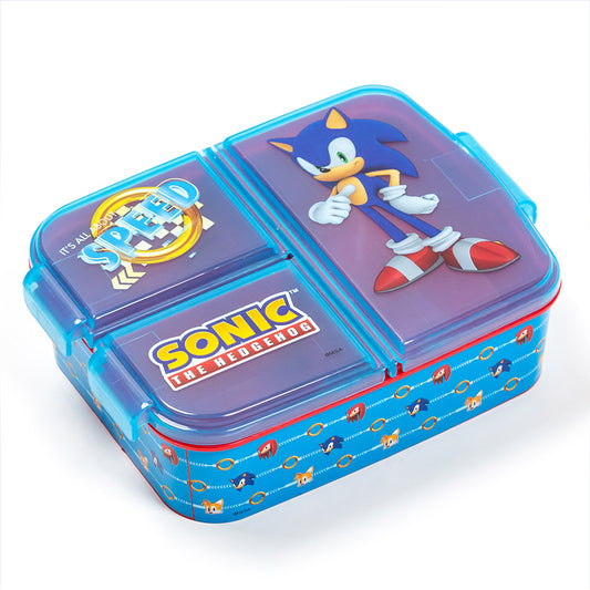 Stor Sonic Multiple Sandwich Box/ 300 ml with 3 Compartments/ BPA Free/ Children's Lunch Box/School/Nursery