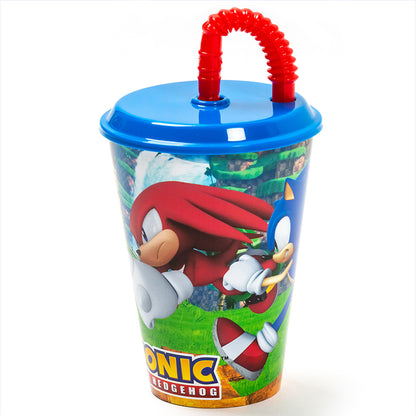 Vaso infantil reutilizable con tapa y pajita de 430 ml Sonic