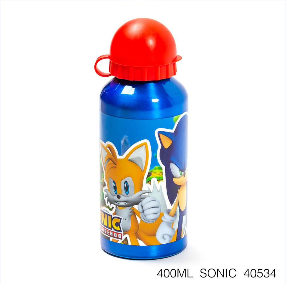 Disney Botella de agua 400 ml de aluminio con boquilla retráctil/ Escuela/Guardería/Varios patrones disponibles - LIMÓN ARTES