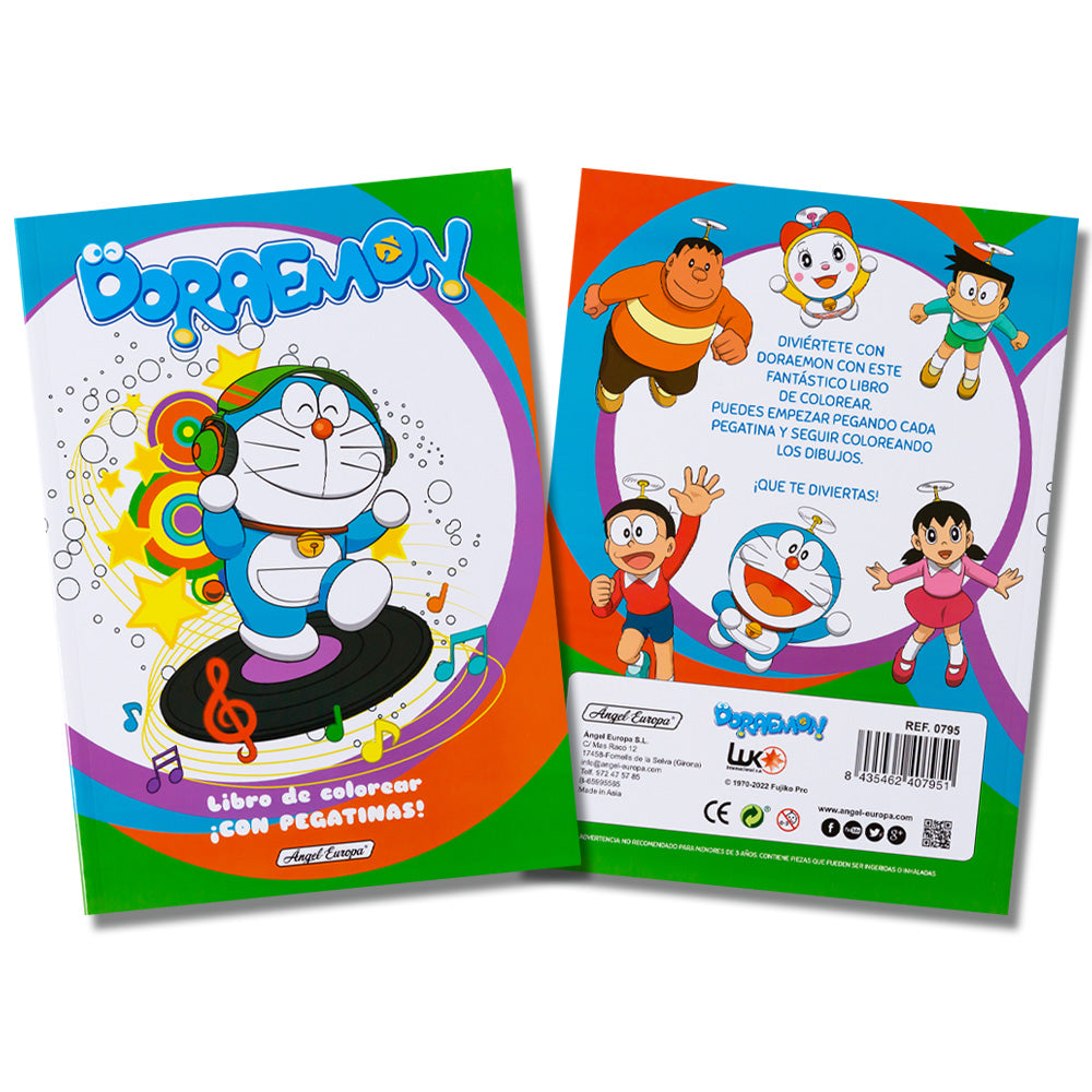 Doraemon Coloring Book with Stickers / Kids Painting Book with Stickers / DIY Art Drawing