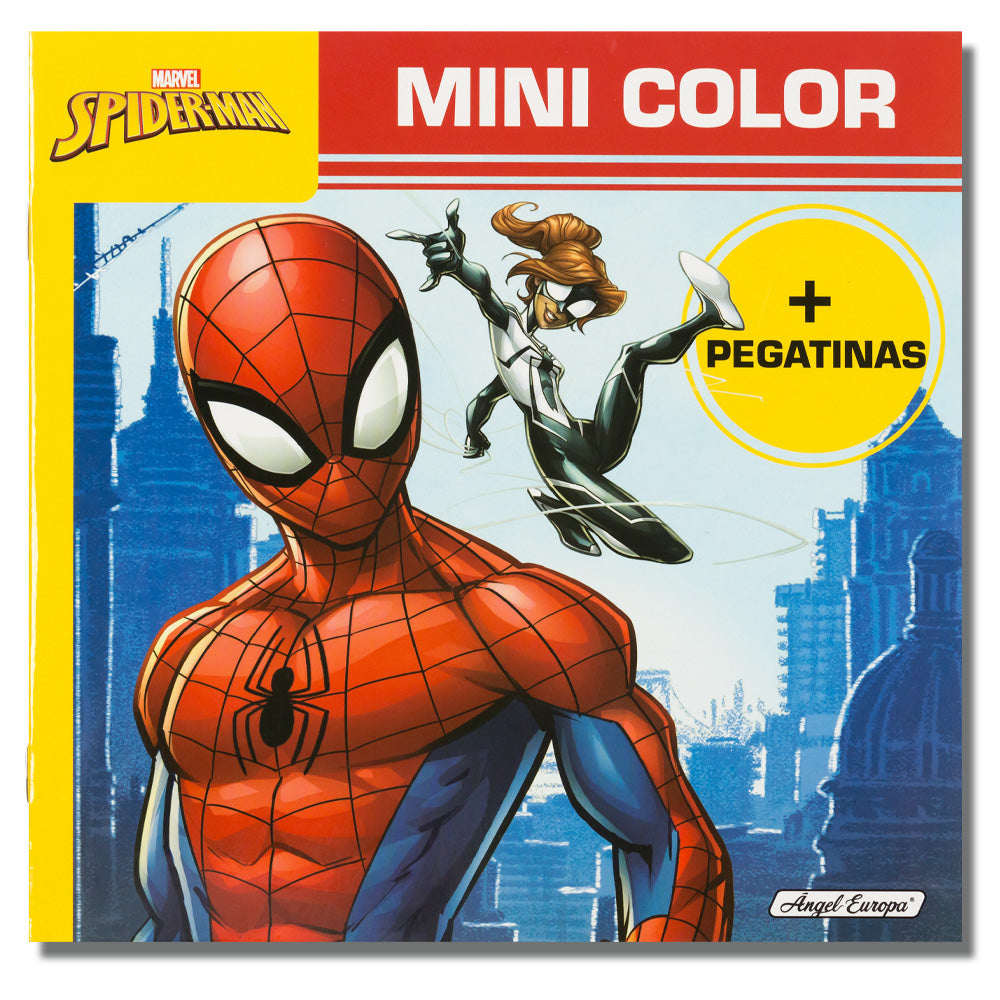 Libro de pintar infantil con pegatinas / Dibujo artístico DIY Spider-Man