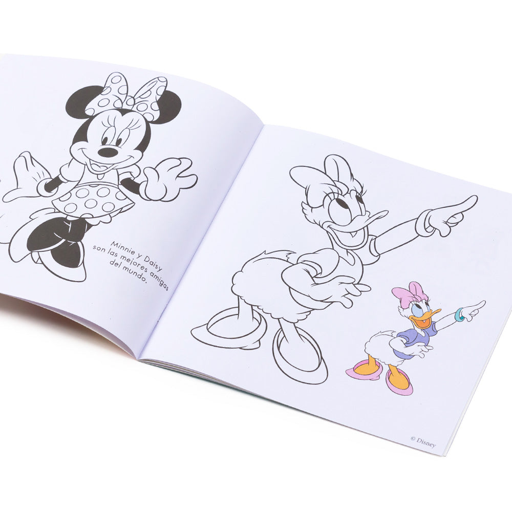 Children's coloring book with stickers / DIY Minnie Mouse art drawing