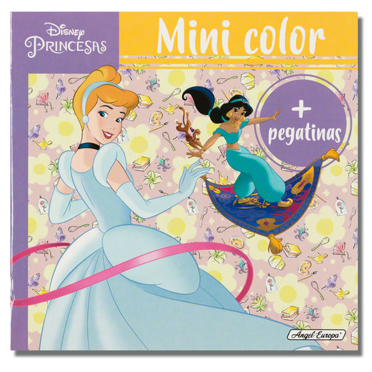 Libro de pintar infantil con pegatinas / Dibujo artístico DIY Disney Princesas