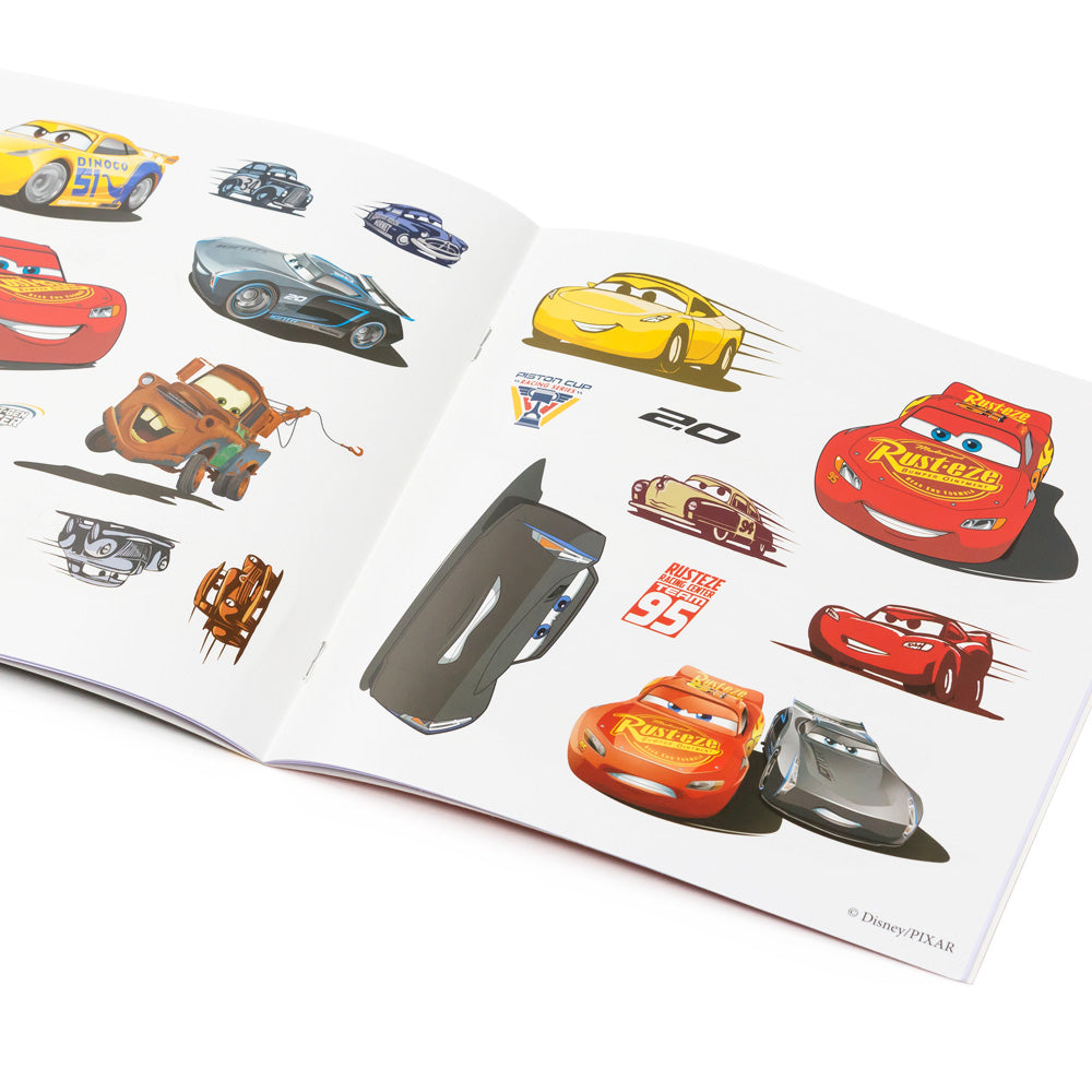 Libro de pintar infantil con pegatinas / Dibujo artístico DIY Disney Cars