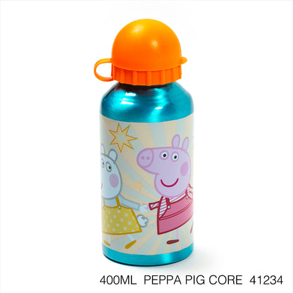 Disney Botella de agua 400 ml de aluminio con boquilla retráctil/ Escuela/Guardería/Varios patrones disponibles - LIMÓN ARTES