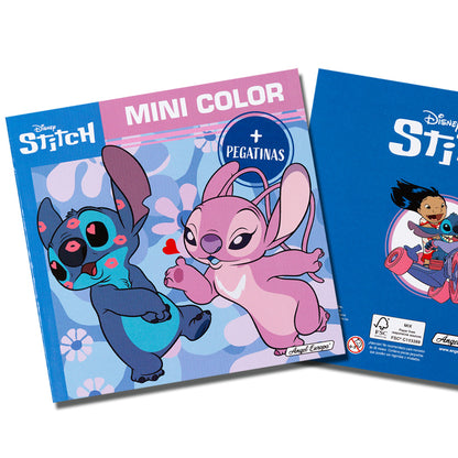 Libro de pintar infantil con pegatinas / Dibujo artístico DIY Disney Stitch
