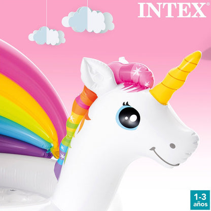 Children's Inflatable Pool With Unicorn Parasol 127x102x69 cm