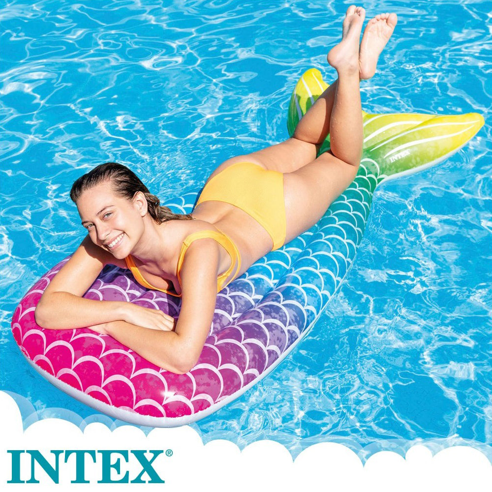 Intex mermaid tail inflatable mat 178x71x18 cm