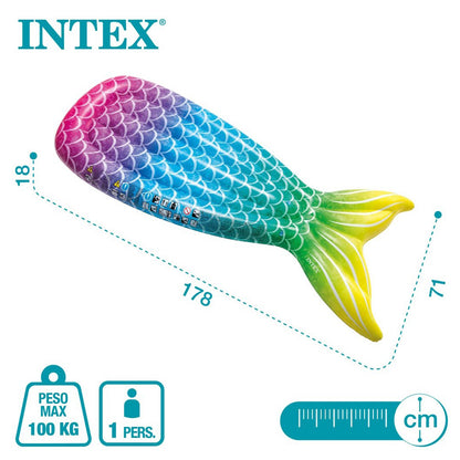 Intex mermaid tail inflatable mat 178x71x18 cm