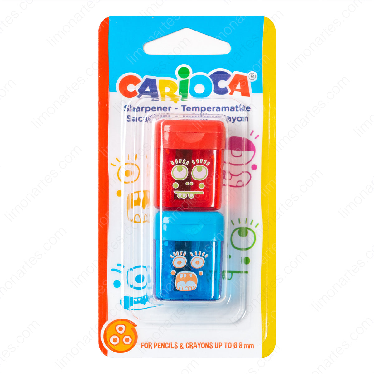 Carioca Pencil Sharpener 1 hole with reservoir / Set of 2 units