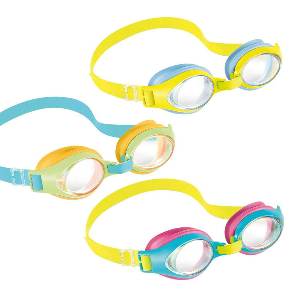 Intex play Aqua flow swimming goggles 3-8 years / Protection against UV rays / Multicolor design