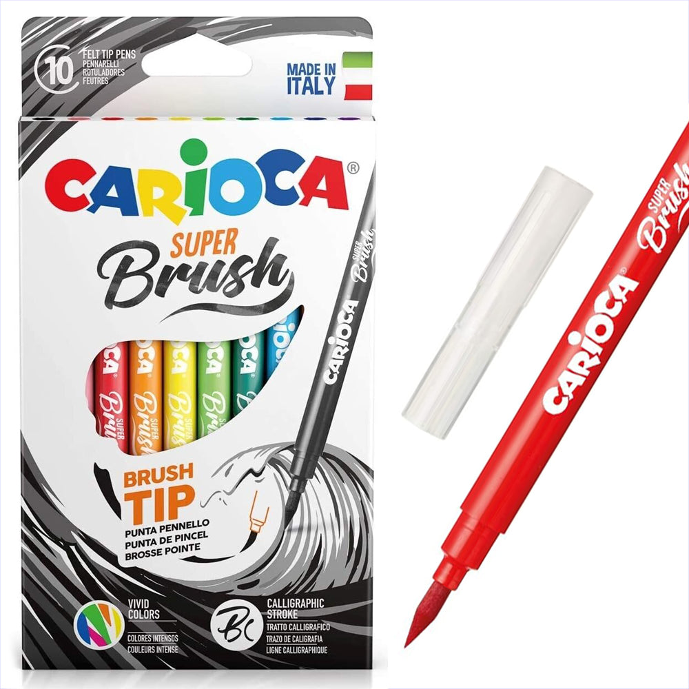 Carioca Calligraphy Super Brush Markers 10 pcs.