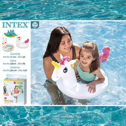 Inflatable animals float for 3-6 years / Unicorn, Crocodile, Llama, Three styles available