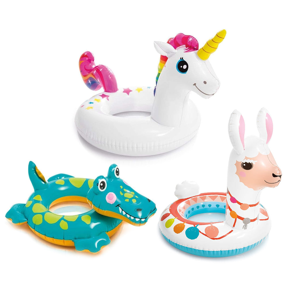 Inflatable animals float for 3-6 years / Unicorn, Crocodile, Llama, Three styles available