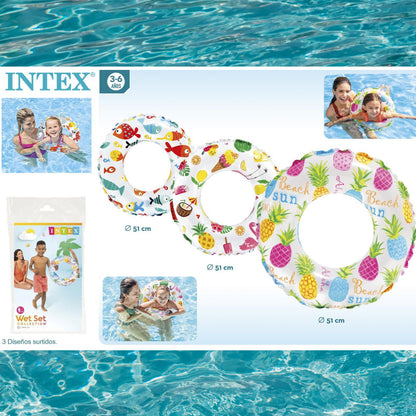 Multicolor inflatable float for children 3-6 years Ø 51cm/ 3 Designs available