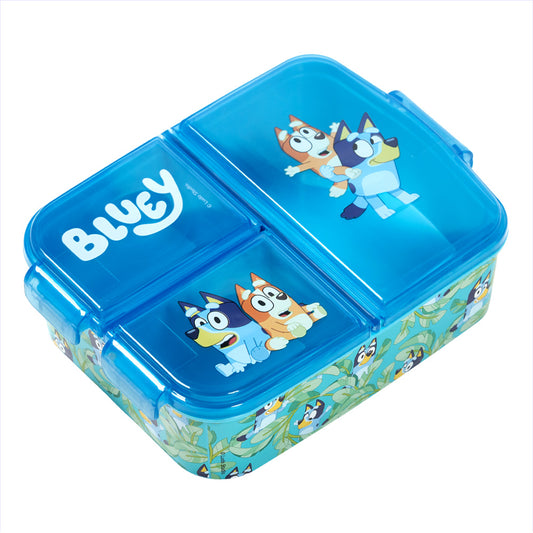 Stor Bluey Multiple Sandwich Box/ 300 ml with 3 Compartments/ BPA Free/ Children's Lunch Box/School/Nursery