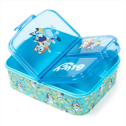 Stor Bluey Boîte à sandwich multiple/ 300 ml avec 3 compartiments/ Sans BPA/ Boîte à lunch pour enfants/École/Crèche