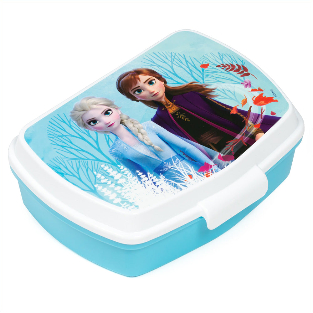 Boîte à sandwich rectangulaire Stor Frozen II forêt bleue / Sans BPA / Boîte à lunch pour enfants / École / Crèche