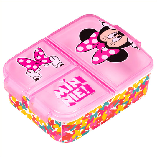 Stor Boîte à Sandwich Multiple Minnie So Edgy Bows / 300 ML avec 3 Compartiments / sans BPA / boîte à Lunch pour Enfants/école/Crèche