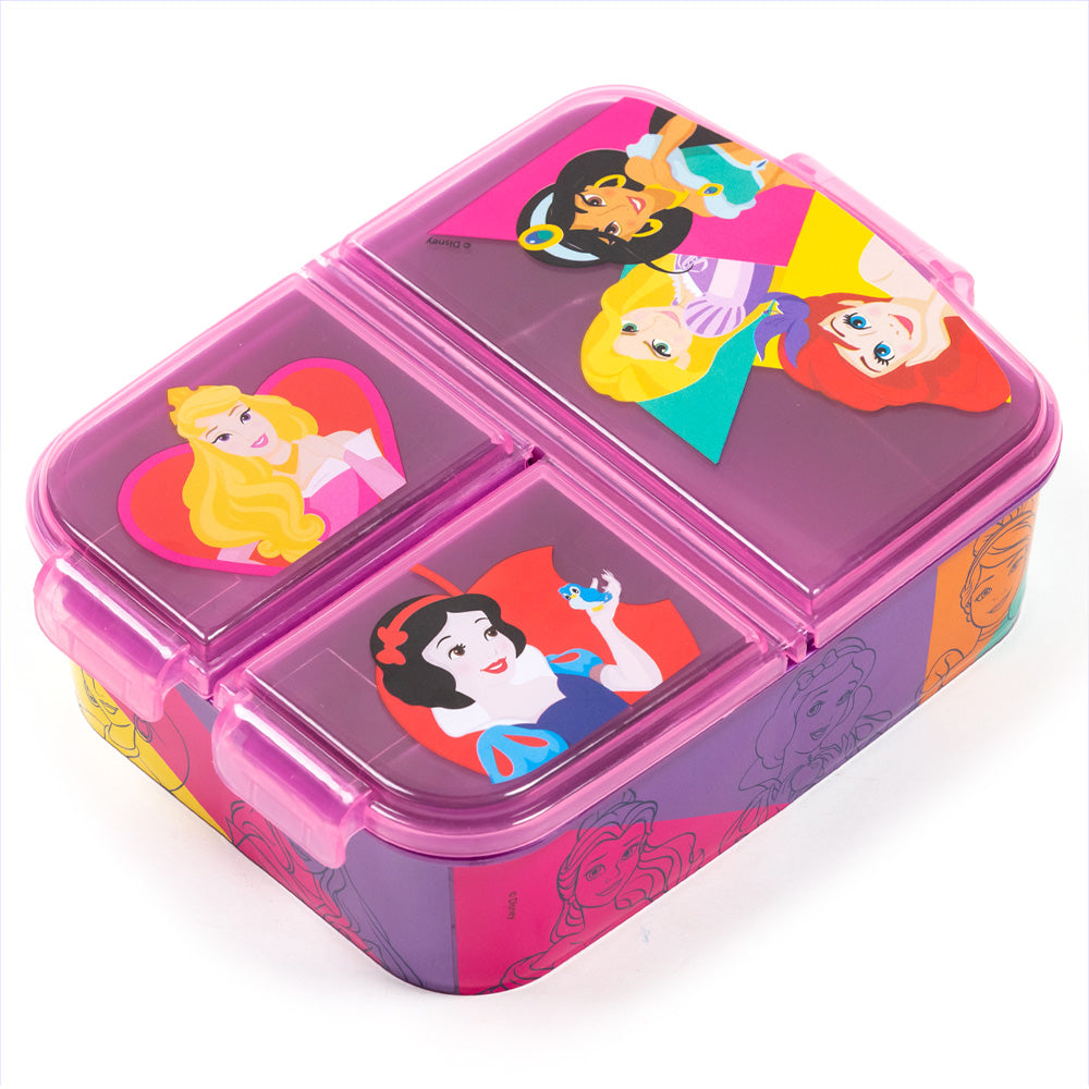 Stor Disney Princess Boîte à sandwich multiple/ 300 ml avec 3 compartiments/ Sans BPA/ Boîte à lunch pour enfants/École/Crèche