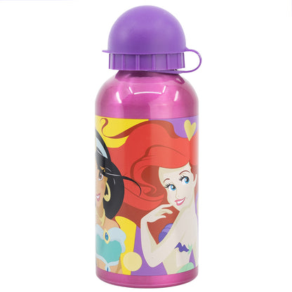 Botella de aluminio para niños 400 ml Disney Princess Bright & Bold / Cantimplora infantil / Botella de agua reutilizable