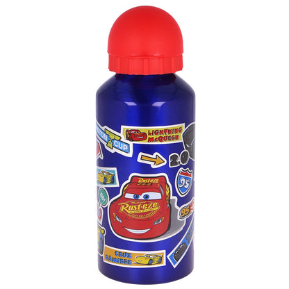 Bouteille en aluminium pour enfants 400 ml Autocollants Cars / Bouteille d'eau pour enfants / Bouteille d'eau réutilisable