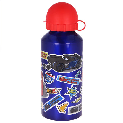 Bouteille en aluminium pour enfants 400 ml Autocollants Cars / Bouteille d'eau pour enfants / Bouteille d'eau réutilisable