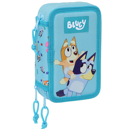 Triple Pencil Case 36 Pcs Bluey