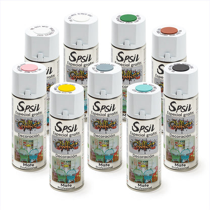 Spsil Pintura Spray 400 ml/ Especial graffiti decoración/ Varios colores disponibles - LIMÓN ARTES