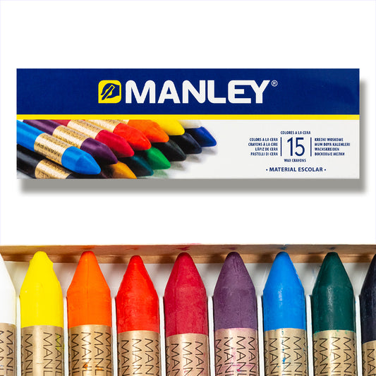 Manley Crayons 15 Units/Professional Colored Crayons/Assorted Colors