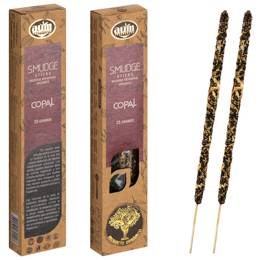 AUM Fragrances Organic Incense 25gr - Copal / Handmade in India with Natural Ingredients / No Toxic Products