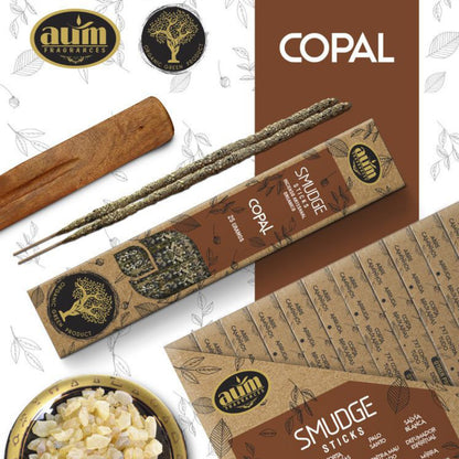 AUM Fragrances Organic Incense 25gr - Copal / Handmade in India with Natural Ingredients / No Toxic Products