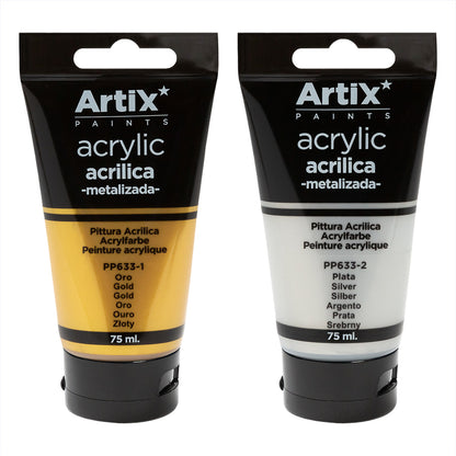 Artix Pintura acrilica 75 ml/ Disponible en oro y plata - LIMÓN ARTES