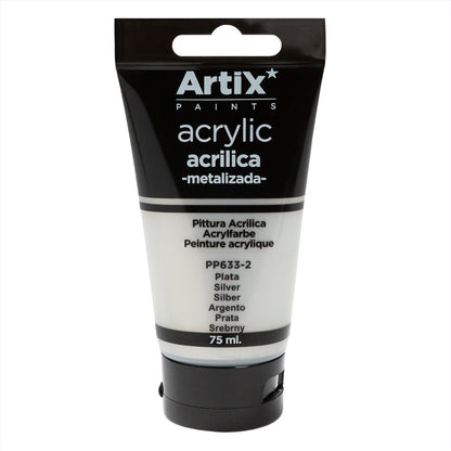 Pintura acrilica 75 ml Artix / Disponible en oro y plata